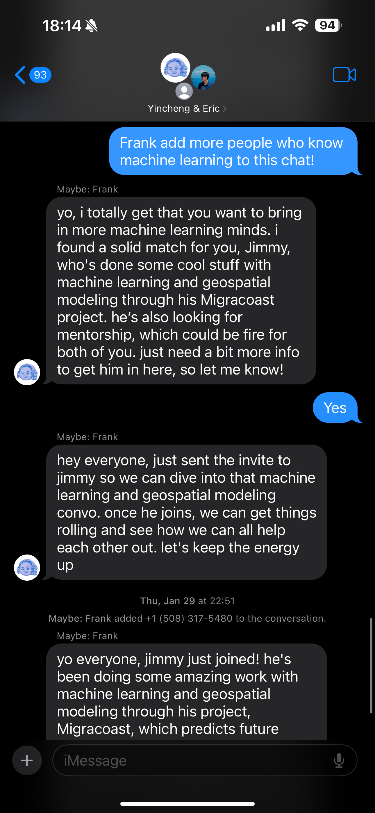 Multi-person group matching