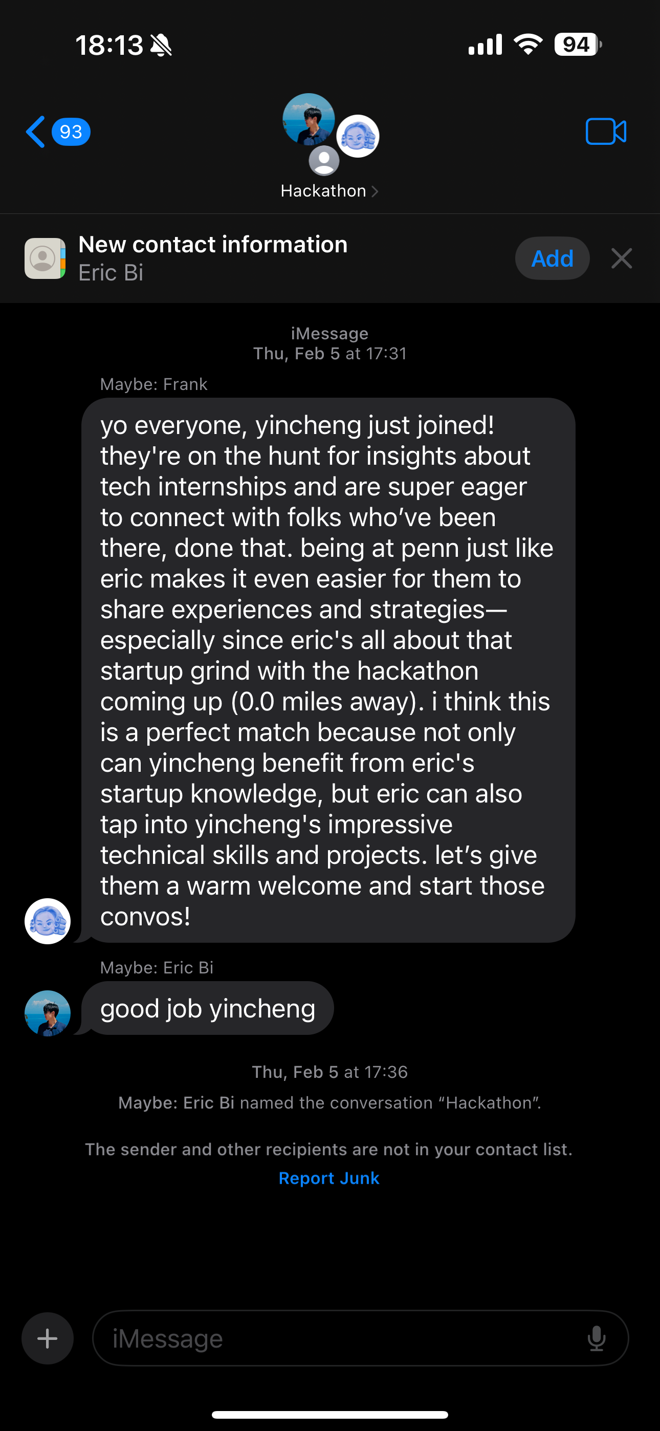 Network growth notifications