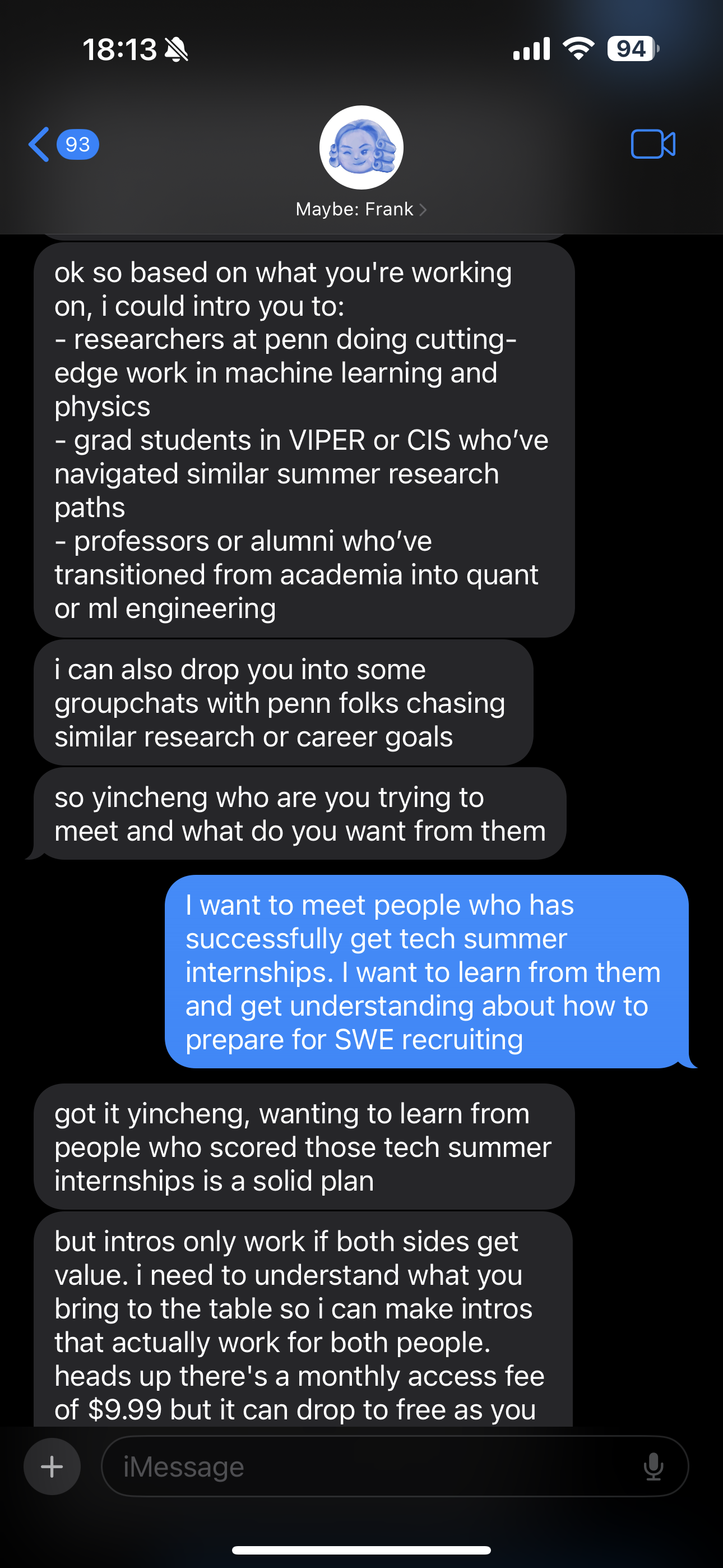 Setting networking goals